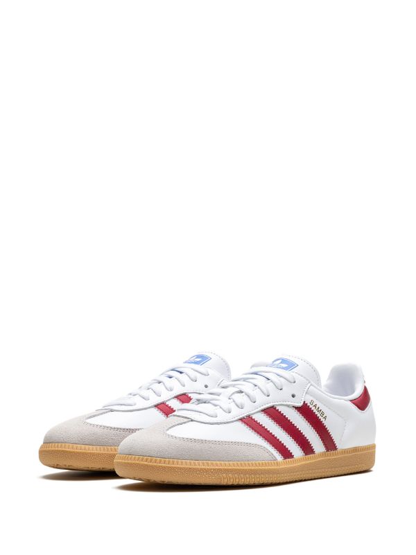 adidas Originals - Samba OG - Sneakers in wit en felrood